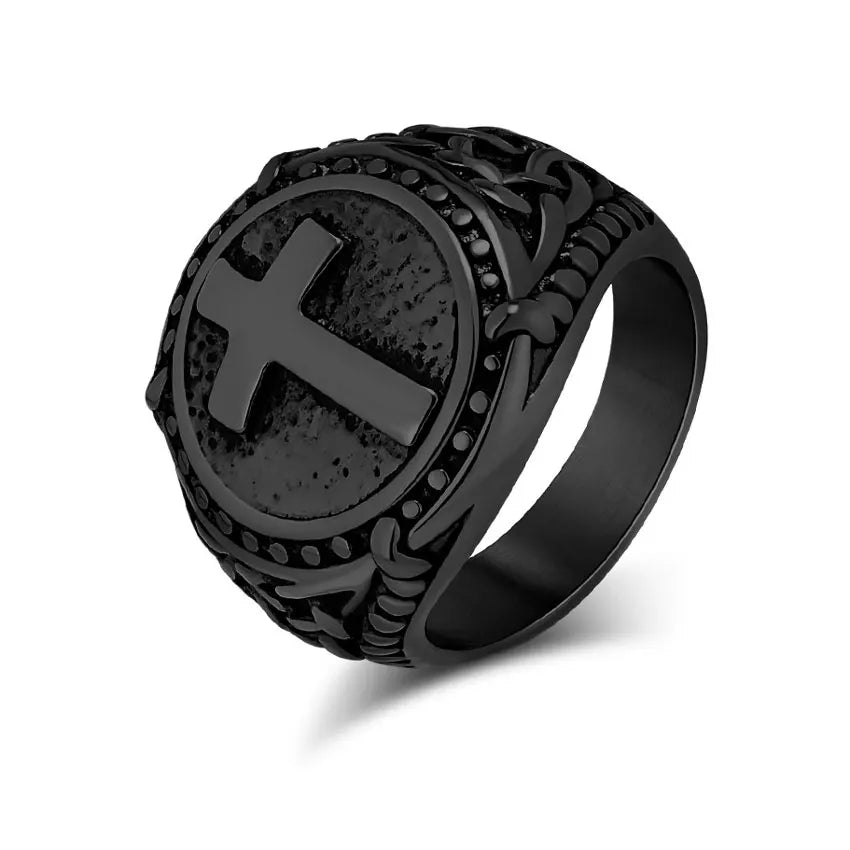 Ring with Round Cross